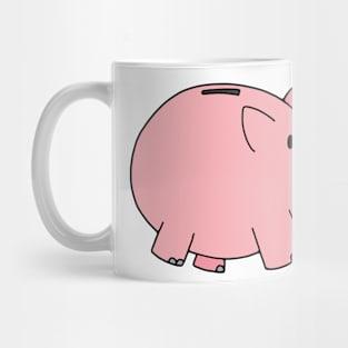 Pink Piggy Bank Illustration Mug